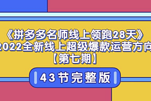 老陶电商《拼多多名师线上领跑28天-第10期》迎战开学季月度孵化实操复盘!