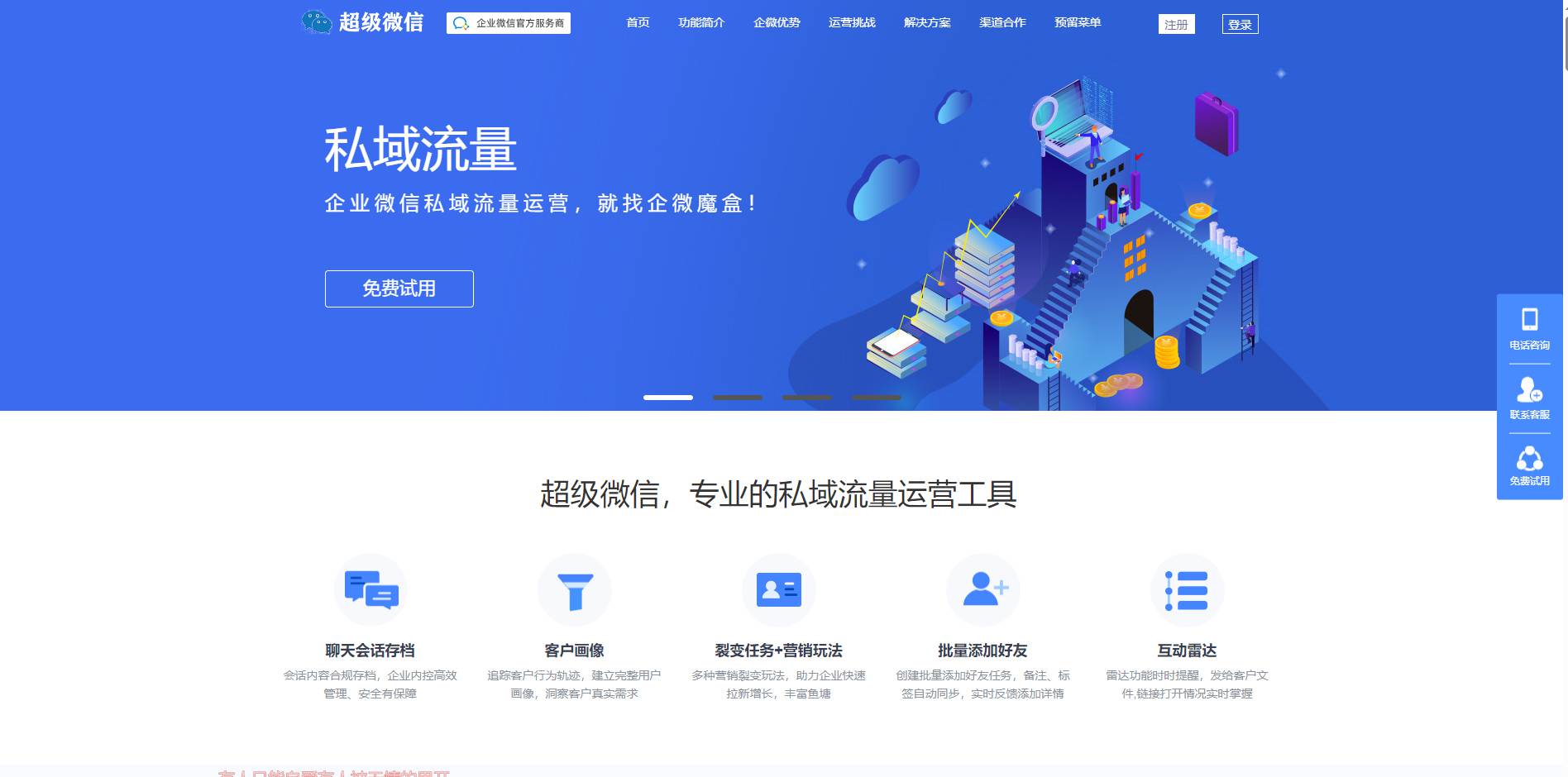 企业微信管理系统-独立版企微魔盒 支持管理客户、活动、引流等等