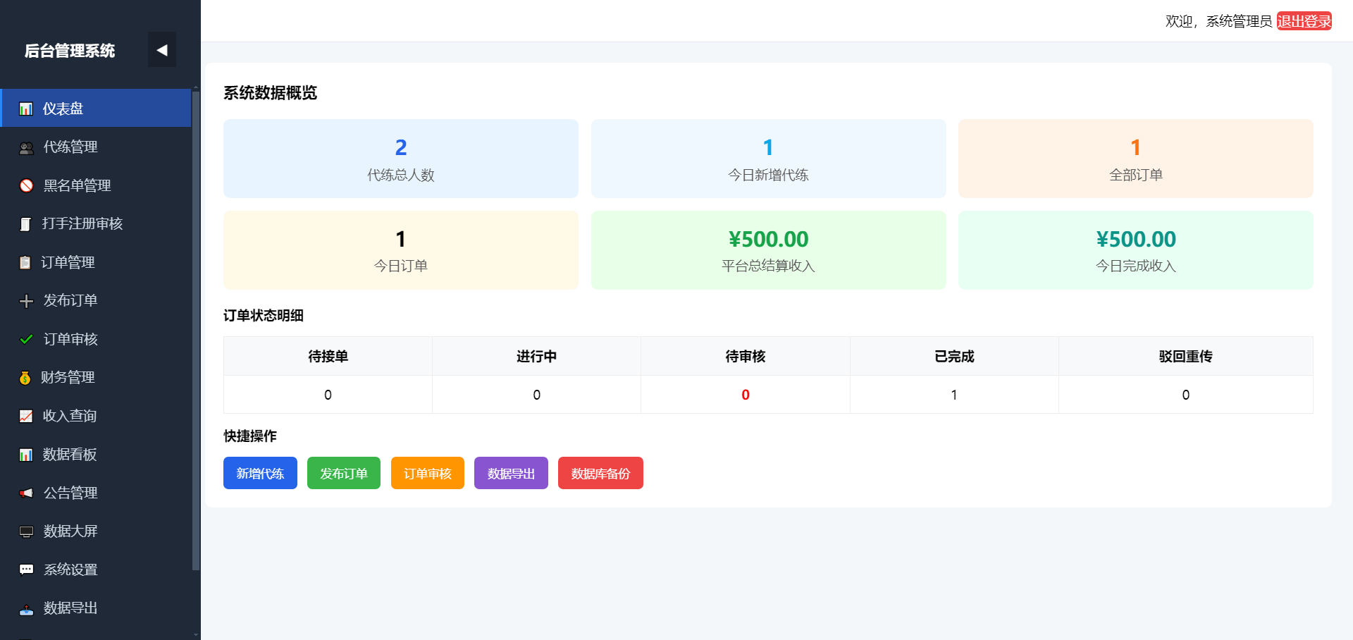 王者荣耀/三角洲/和平精英电竞护航游戏俱乐部约玩代练录单报单派单打手接单管理系统